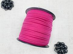 Шнур замшевый, ш. 3 мм, фуксия