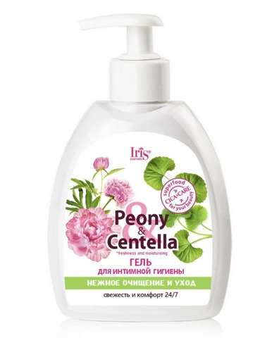 IRIS Peony & Centella  Гель для интимной гигиены нежное очищение и уход, флакон 300мл