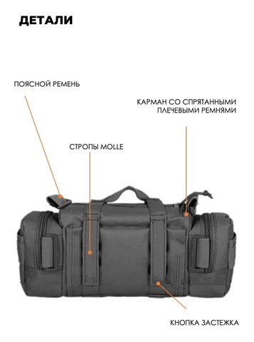 Картинка рюкзак тактический Swicky BK-2437 black - 9