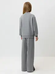 брюки  для девочки  КР 400852/серый меланж к605