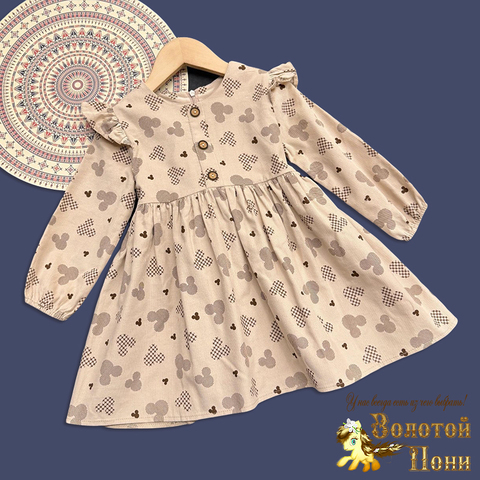 Платье вельвет девочке (4-7) 251030-F1093