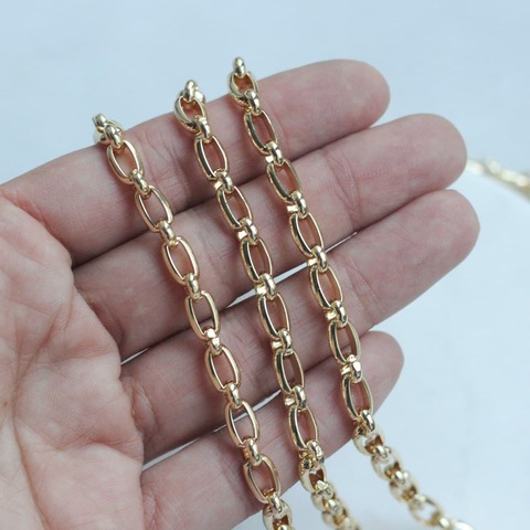 Цепочка 10*6 мм, позолота, 6 см, А024-1 (6см)