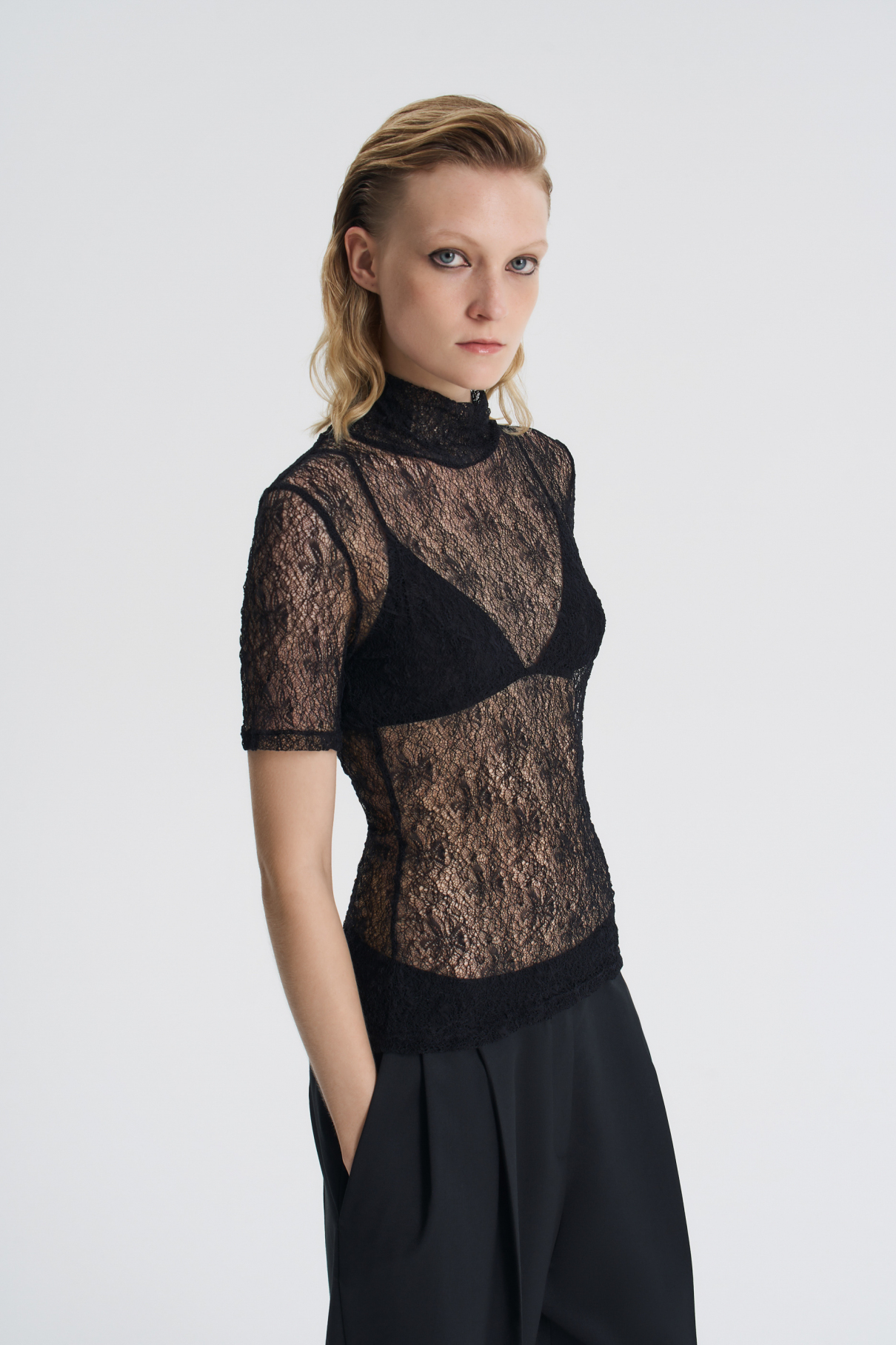 Топ из жатой сетки