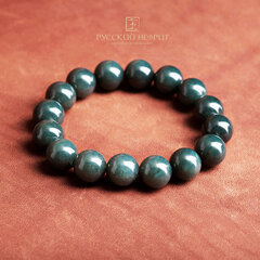 Браслет Классика. Тёмная морская волна. 12мм.