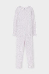 пижама  для девочки  К 1618/нежно-лавандовый,лепестки цветов