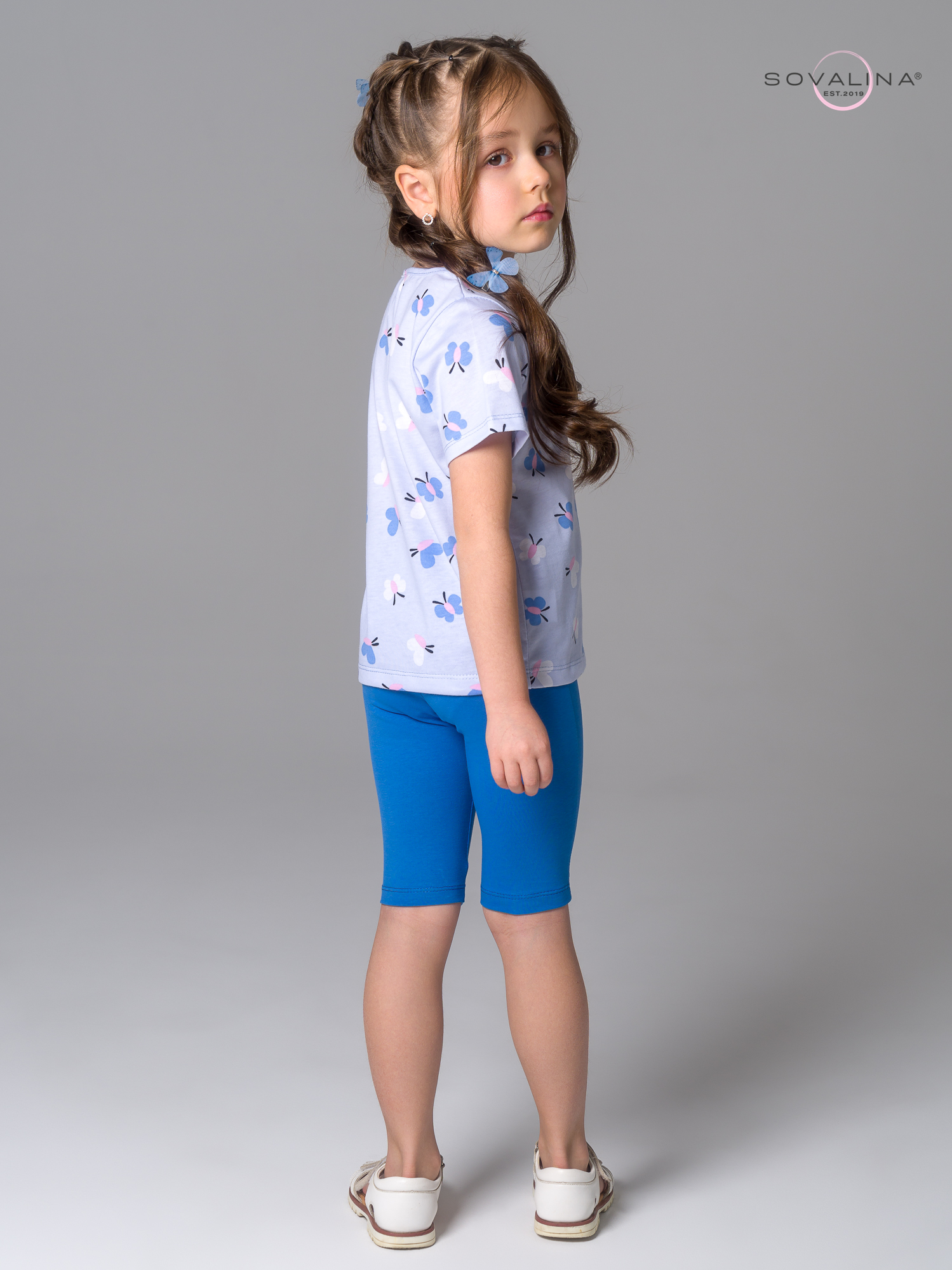 Костюм Актив синие бабочки-голубой