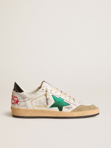 Men's Ball Star with metallic leather star and gray leather heel tab