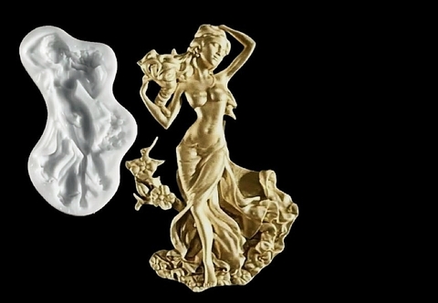 Силиконовый молд Богиня весны, цветов и юности