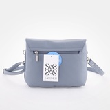 Сумка Саломея 428 гладкий серо-голубой