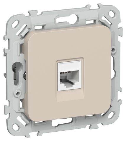 FLITE Роз. комп. RJ45 кат.6 UTP РК6-1-0-ФлЛ льн. IEK