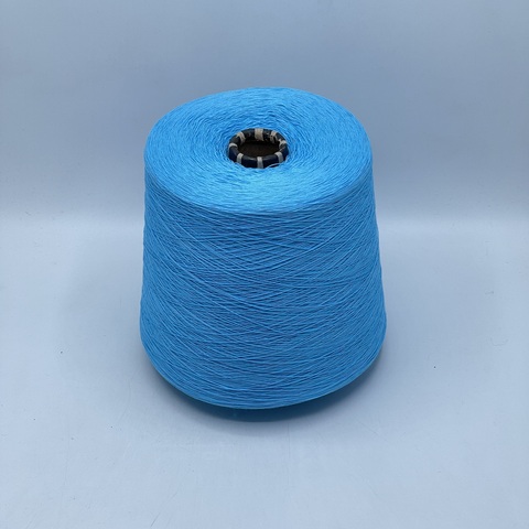 Бобинная пряжа,Cotton combed, 1693м. 100%Хлопок, Голубой(647), 39036
