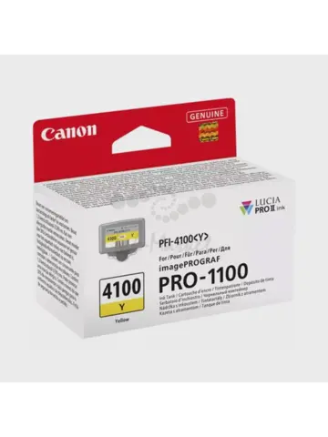 Картридж CANON PFI-4100 Y для imagePROGRAF PRO-1100 (6780C001) yellow 80мл