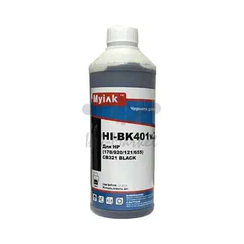 Чернила для HP (178, 920, 655, 932, 934, 940, 950, GT51, GT52, GT53) CB316/CB321 (1л, black,Pigment) HI-BK401 EverBrite™ MyInk