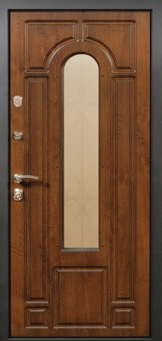 Термодверь входная Бункер Лацио-2 3К, 2 замка, 1,2 мм металл, (орех грецкий+орех грецкий) #3