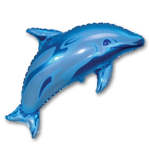 Шар Фигура Дельфин голубой