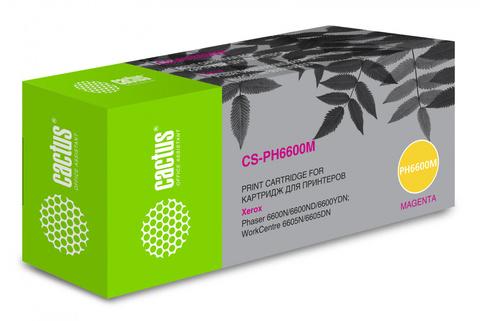 Картридж лазерный Cactus CS-PH6600М 106R02234 пурпурный бар.в компл. (6000стр.) для Xerox Ph 6600 /WC 6605