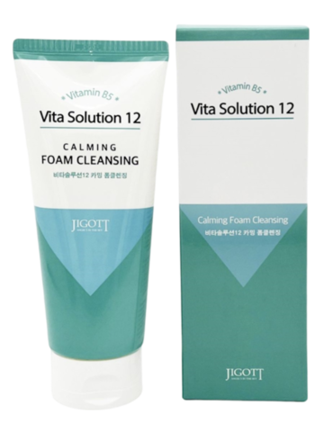 Jigott Vita Solution 12 Calming Foam Cleansing Пенка для лица успокаивающая