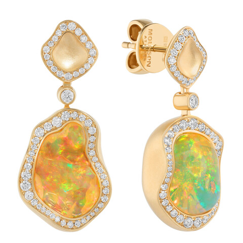 Серьги с Опалом и Бриллиантами, E0029-30/1