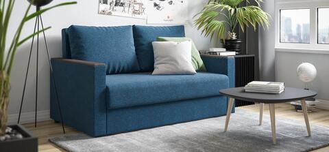 Диван Атланта-2 Лайт рогожка Malmo синий