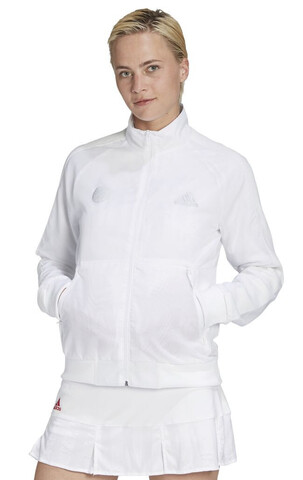 Женская толстовка Adidas Tennis Uniforia Jacket W - white/reflective silver/dash grey