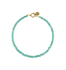 Колье из бусин камня 6 мм ( aventurine )