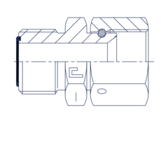 Адаптер DN06 ORFS 9/16 - JIC 7-16 CAST