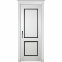 Купить Межкомнатная дверь массив ольхи София белая эмаль остеклённая