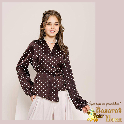 Блуза шелк подрост (9-13) 241028-GH1255