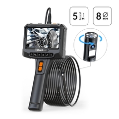 iCartool (IC-VC700R-5) Видеоэндоскоп промышленный с вращением камеры, экран 5", 2 камеры 2Мп, 1920х1080, 5м, 8мм зонд