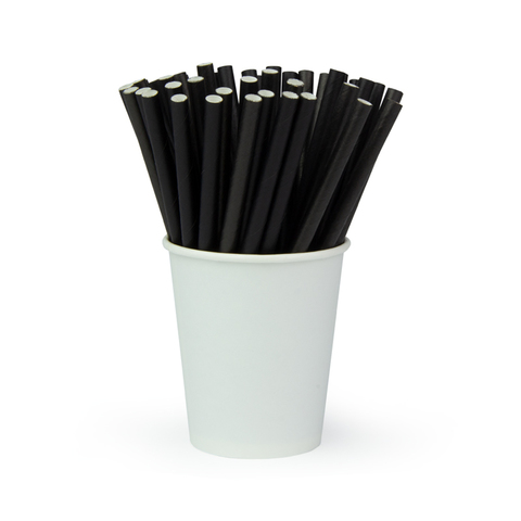 Трубочки для коктейлей «Черная», 240*6 мм