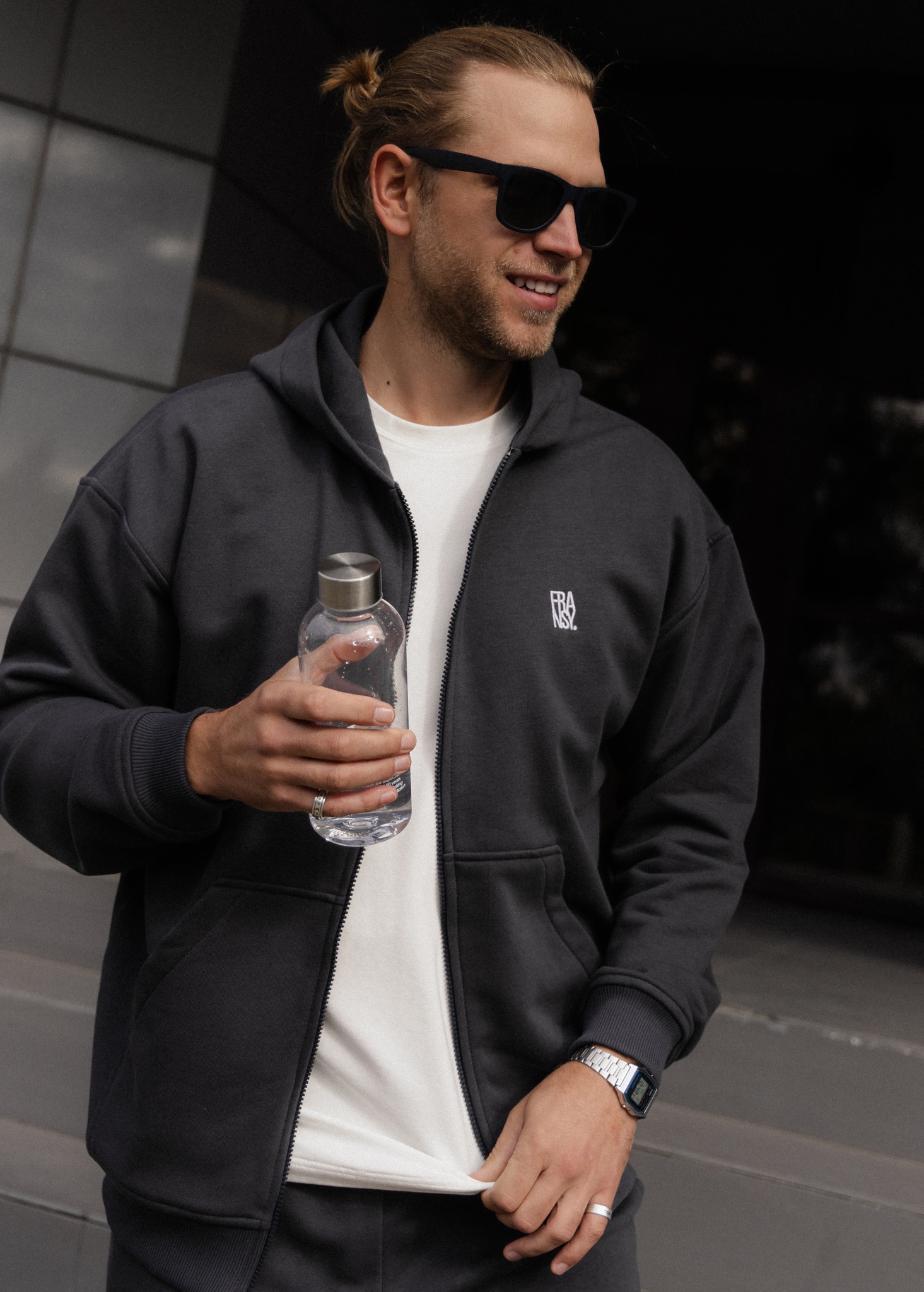 Худи ZIP MAN, графит new