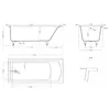 Salini CASCATA 180x80 104213MRF Ванна встраиваемая S-Sense, матовый, RAL полностью. (только светлые оттенки)