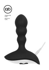 Черный массажер простаты с пультом N 78 Rechargeable Anal Stimulator - 12 см. - 