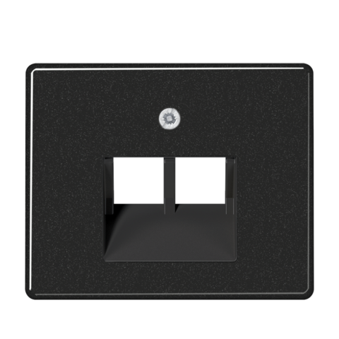 Розетка компьютерная, двойная UAE, кат.6, экранированная. Цвет Чёрный. JUNG SL. EPUAE8-8UPOK6+SL569-2UASW