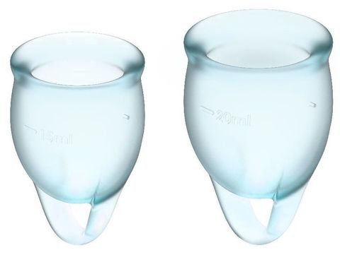 Набор голубых менструальных чаш Feel confident Menstrual Cup - Satisfyer 4002026