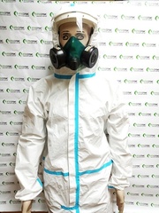 Комбинезон белый с синей полоской