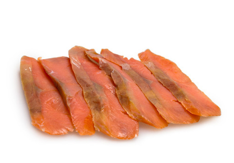 Кета подкопченная ломтики, 100г