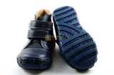 Ботинки Тотто из натуральной кожи демисезонные на байке для мальчиков, цвет темно-синий. Изображение 9 из 11.