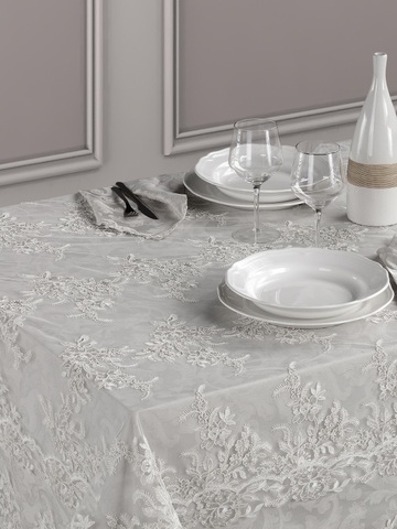 Скатерть кружевная 140x300 Emozioni Lace шампань