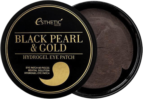 Esthetic House Гидрогелевые патчи для глаз черный жемчуг/золото Black Pearl&Gold Hydrogel Eye Patch 60 шт