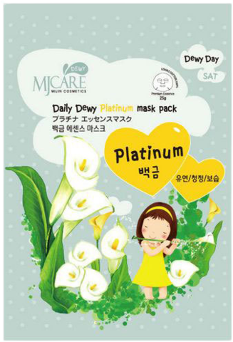 Mijin Daily Dewy Маска тканевая с платиной Mj Care Daily Dewy Platinum Mask Pack