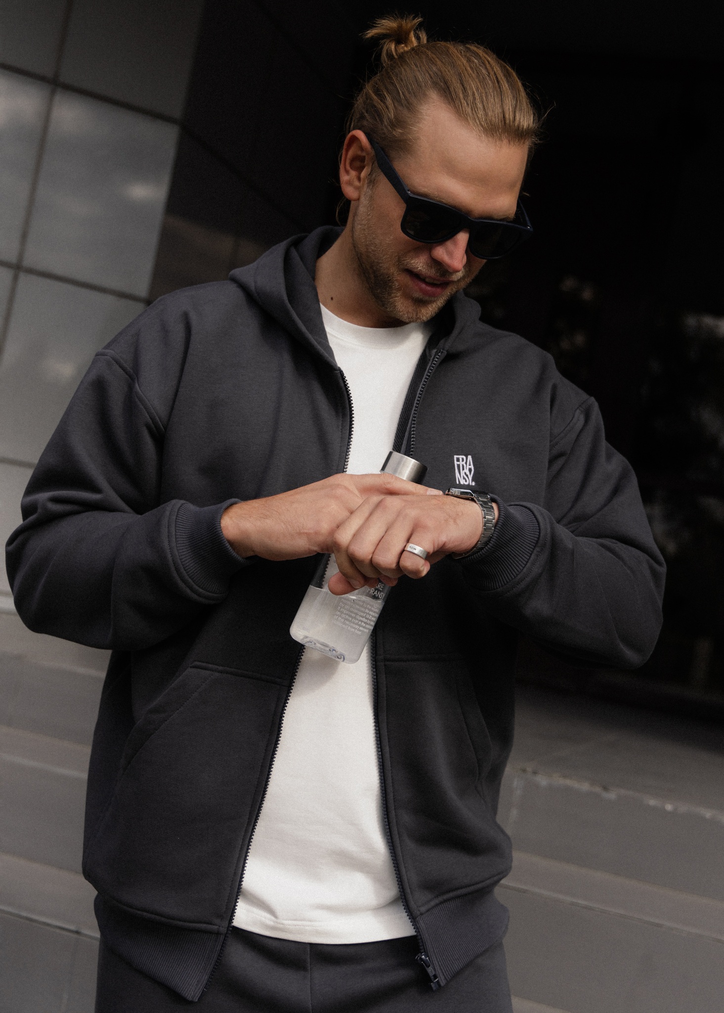Худи ZIP MAN, графит new