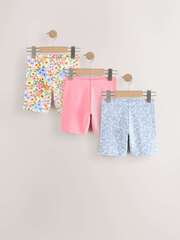 Шорты-велосипедки для девочки Next AH9-739, 3 шт., Розовый, Голубой