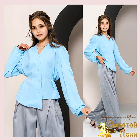 Блуза шифон подрост (9-13) 241028-GH1256