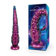 Фаллоимитатор-щупальце Magic Hero (27×5,5 см) зелено-розовый с перламутром