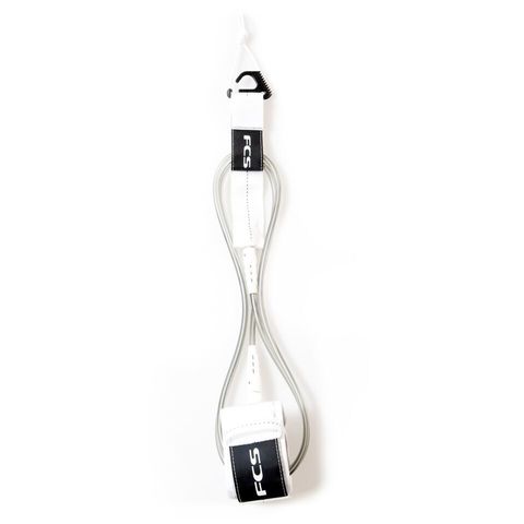 FCS 6' Regular Essential Leash White