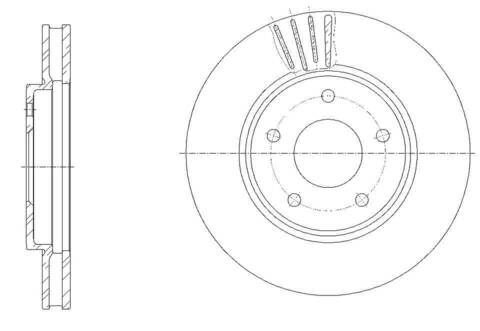 Диск тормозной вентилируемый G-brake  GR-20785