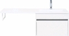 Aquanet 239213 Тумба c раковиной Токио 120 R подвесная 1 ящик цвет белый глянец (239213)