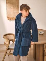 Халат флисовый для мальчика Next N23-825, Темно-синий