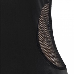 Кожаное платье Ohyeah Lady с ремешками и сеткой, XL-2XL